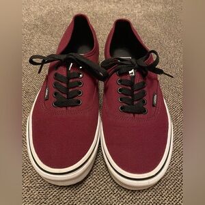 Vans Authentic Canvas Sneakers - Burgundy with Black Accents